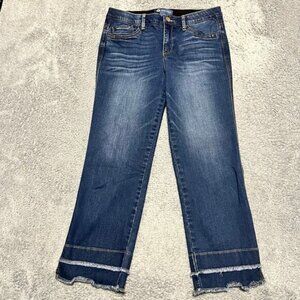 Democracy Jeans Womens 10 (32x26) Mid Rise Cropped Straight Blue